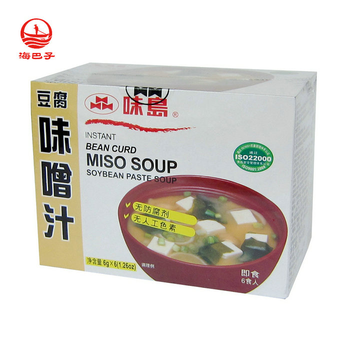 味岛味噌汤 味噌汁 6碗份味噌酱汤包 豆腐味即食速食汤|ruв категории зерно риса/север и Юг сухих грузов/приправы, удобный момент, растворимый суп - от Buy2taobao.com для оказания профессиональной услуги покупки агента Taobao