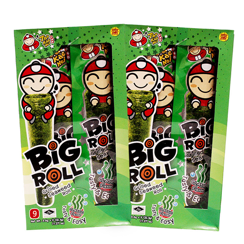 Thailand Imported Seaweed Roll classic Original flavor Piquancy squid Seaweed roll 27g*2 Box Snacksin the Snacks/Nuts/Specialty , Squid/Dried fish/Seafood ready , Seaweed Series category - from Buy2taobao.com to provide professional Taobao agent buy service