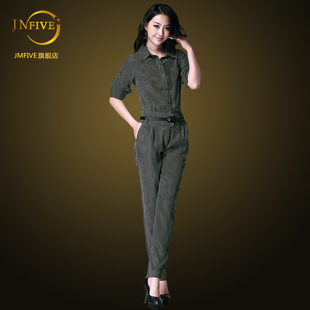  jmfive新款连体裤长裤连衣裤连体服女夏装真丝欧美大牌连体裤