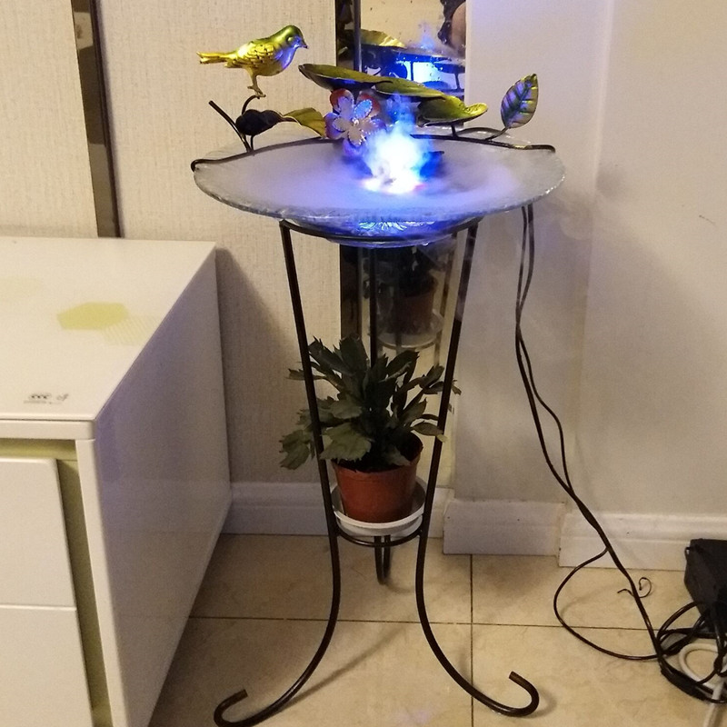 家居客厅鱼缸喷泉流水摆件 铁艺玻璃加湿器软装铁艺花架花盆|msdalam kategori Perniagaan/perabot pejabat, City Furniture, Mencantikkan kemudahan ruang kaya, Fountain - dari Buy2taobao.com untuk memberikan perkhidmatan ejen Taobao profesional membeli