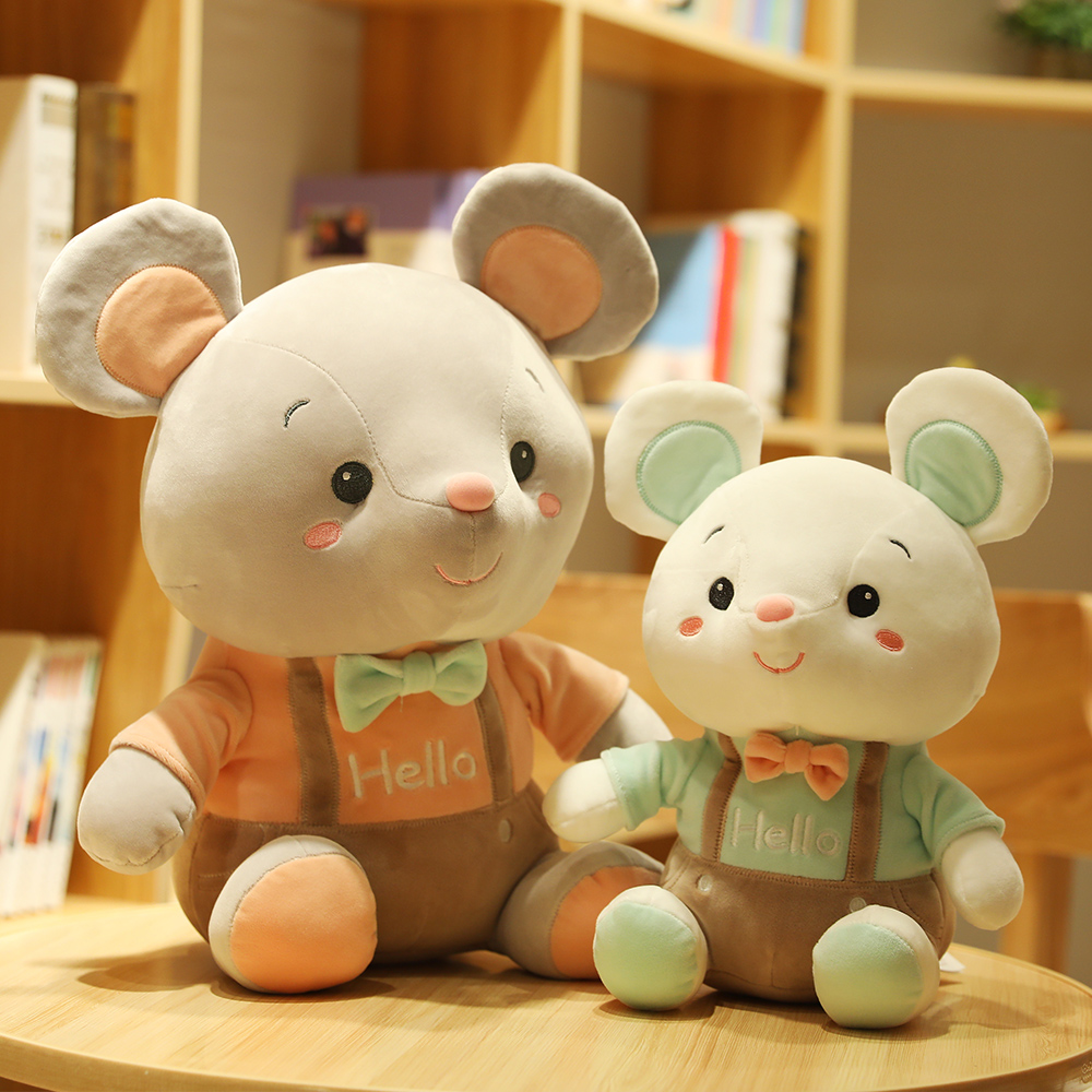 Chuột năm linh vật chuột nhỏ búp bê sang trọng đồ chơi dễ thương chuột đồng rag lớn búp bê quà tặng sinh nhật cung hoàng đạo - Đồ chơi mềm