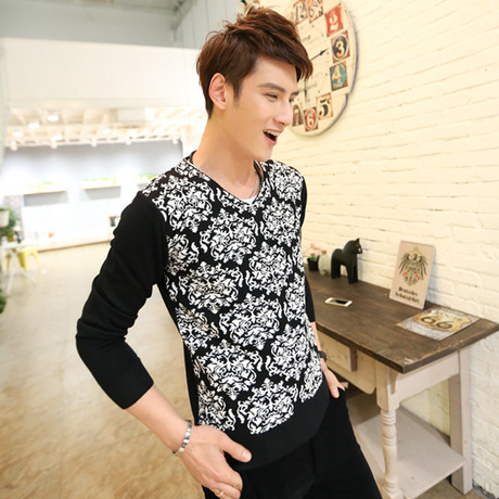 <em>V领</em>针织衫 线衫 男青春时尚 <em>打底衫</em> 薄毛衣男秋