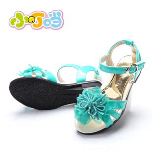  小叮当 童鞋 女童鱼嘴凉鞋夏季新款儿童绣花公主凉鞋正品DB3376