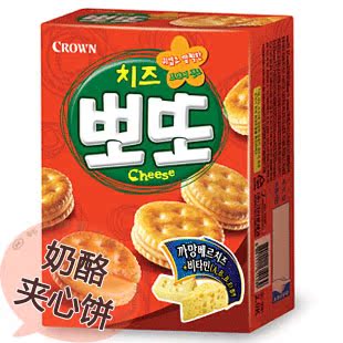  韩国饼干 Crown可拉奥夹心 宝多奶酪夹心饼干 Poteau Cheese 69g