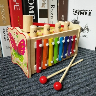 wooden Whac-A-Mole Knock piano Two-in-one Early education development intelligence Toys 1-3 The age of men and women babyin the Toy/Childs/Puzzle/Building block/Model , Beads/Jigsaw/Pair/Disassembly/Beat Toy , Fight rats/Percussion fruit worm category - from Buy2taobao.com to provide professional Taobao agent buy service