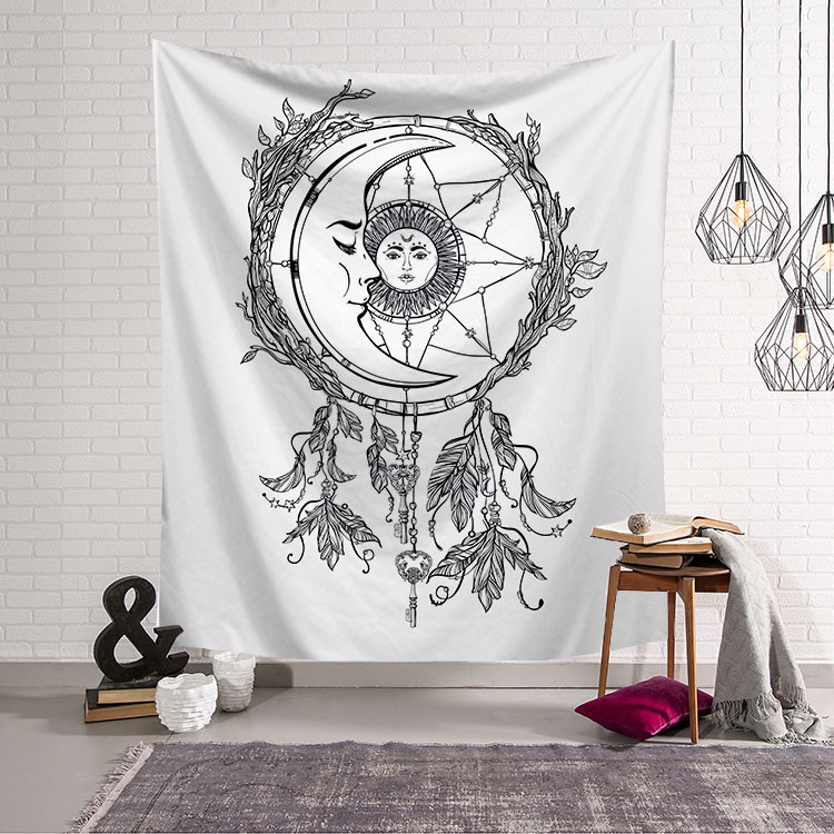 Nordic ins Valance Vertical version Xingyue monternet metope background decorate Tapestries photograph A decorative fabric Beach towelin the Home Fabric , Tapestry/Tapestry category - from Buy2taobao.com to provide professional Taobao agent buy service