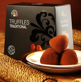  比利时进口 德菲丝松露巧克力 德菲斯黑色传统1000g+送100g包邮