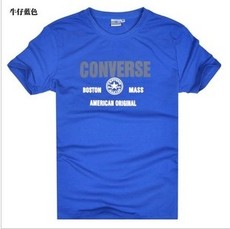 Футболка мужская 巴洛克2013匡威/converse宽松欧版男短袖加肥加大休闲运动肥男t恤 818