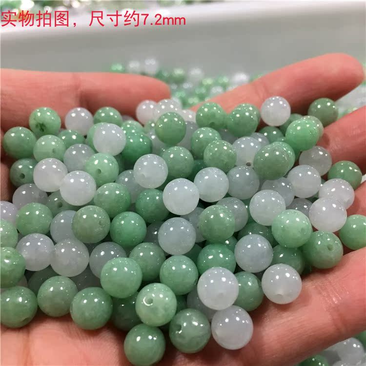 翡翠散珠 白綠冰種陽綠緬甸A貨翡翠手串項鏈DIY配飾珠子在類目 飾品/流行首飾/時尚飾品新, DIY配件, 其他DIY飾品配件中 - 來自Buy2taobao.com提供專業的淘寶代購服務