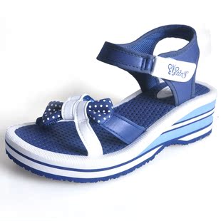  BITIS越南鞋夏季新款坡跟凉鞋女沙滩凉鞋 松糕厚底女士沙滩鞋