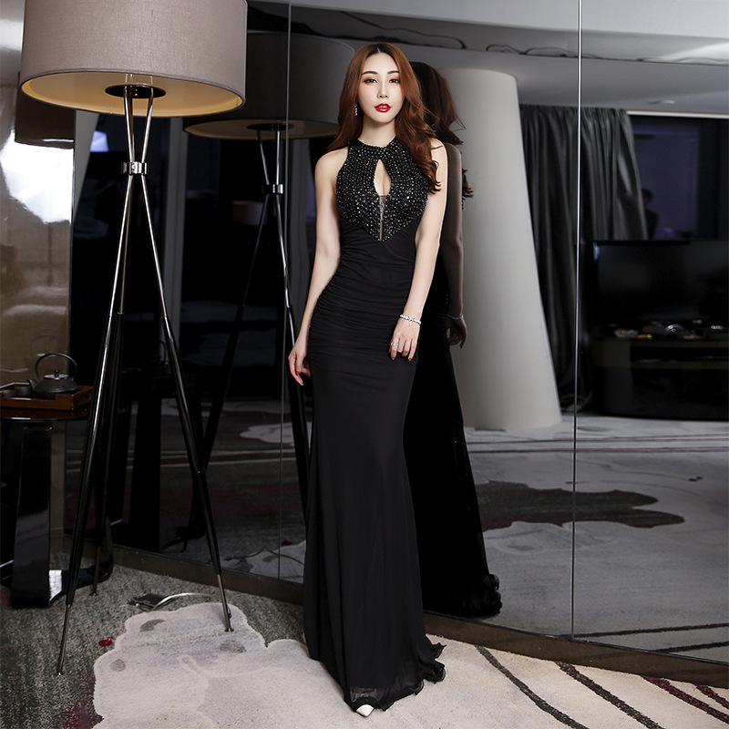 2019夜场KTV晚礼服夜总会挂脖连衣裙模特佳丽公关dj小姐长裙镂空|msdalam kategori Butik wanita / wanita, perkahwinan/Cheongsam/pakaian, perkahwinan - dari Buy2taobao.com untuk memberikan perkhidmatan ejen Taobao profesional membeli