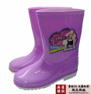  新款专柜正品芭比儿童雨鞋 儿童雨靴 中大童雨鞋1011