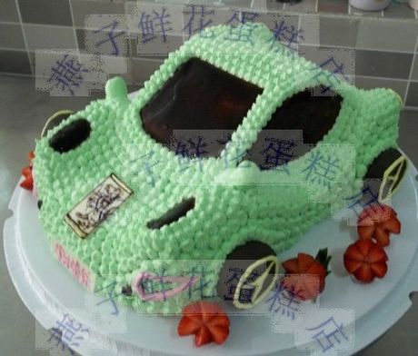 品牌创意卡通法拉利汽车生日蛋糕深圳蛋糕免费