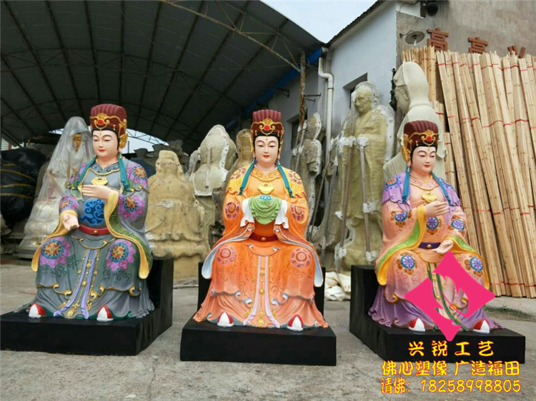 三宵娘娘三霄仙子云霄碧霄琼霄娘娘仙姑贴金彩绘玻璃钢树脂佛像在类目 家居饰品, 摆件中 - 来自Buy2taobao.com提供专业的淘宝代购服务