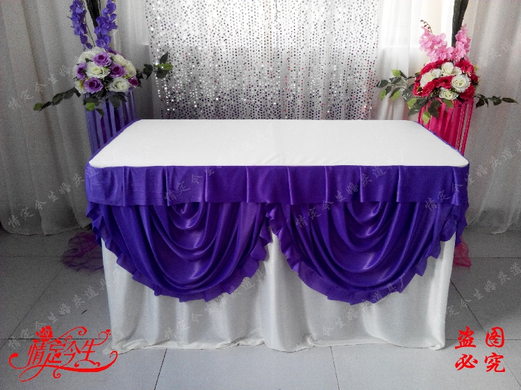 new pattern Wedding celebration fold Square table Candlestick Champagne tower tablecloth round table Welcome Table skirts wedding Welcomein the Festive supplies/Gift , Other Festival Gifts category - from Buy2taobao.com to provide professional Taobao agent buy service