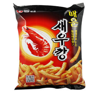  韩国进口 休闲小食品 农心辣味鲜虾膨化条 90g