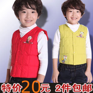  特价清仓 儿童羽绒马甲男童女童羽绒内胆小童保暖背心 喜洋洋马甲