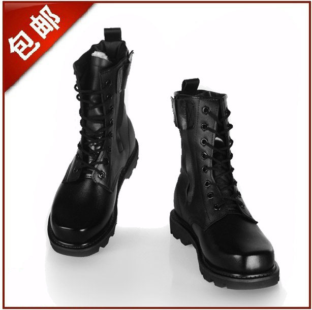 【卷皮聚折扣】3515羊毛强人正品军靴男靴马丁靴户外工装牛皮靴子
