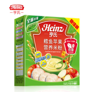  亨氏 辅食 超值经济装 婴幼儿鳕鱼苹果营养米粉400g（6-36个月）