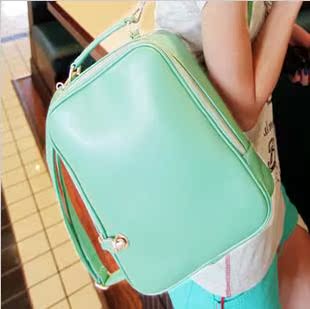 糖果色学院风双肩...