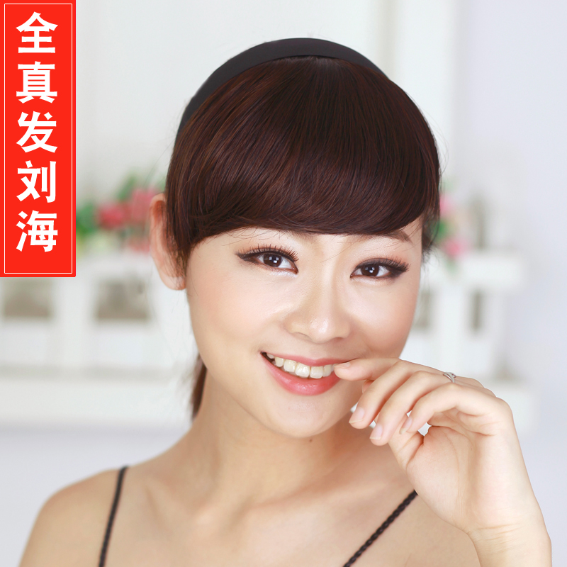 真发空气刘海假发片真发箍鬓角齐刘海隐形无痕发箍真发刘海片头帘在类目 美发护发/假发, 假发, 刘海片中 - 来自Buy2taobao.com提供专业的淘宝代购服务