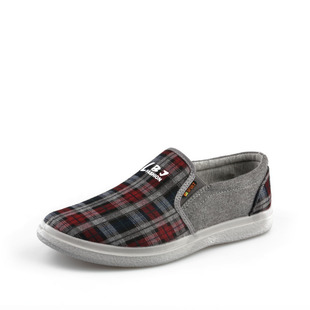  福禄桐正品新款韩版低帮鞋男鞋格纹鞋男款休闲时尚板鞋53141