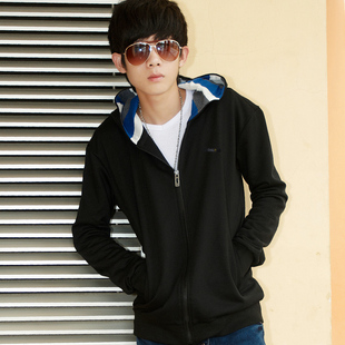  以纯美邦版型卫衣男韩版潮青少年春秋装外套连帽宽松学生上衣服