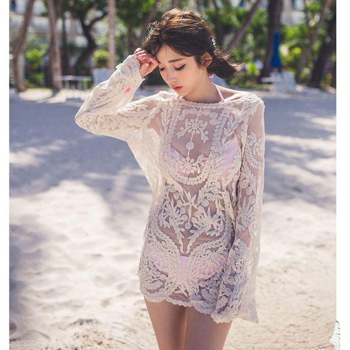 2018 Long sleeve Smock Sunscreen Bikini Swimsuit hot spring Show thin Burqa Large Sandy beach Swimwearin the Sports/Yoga/Fitness/Fans supplies , Swim , Bikini category - from Buy2taobao.com to provide professional Taobao agent buy service