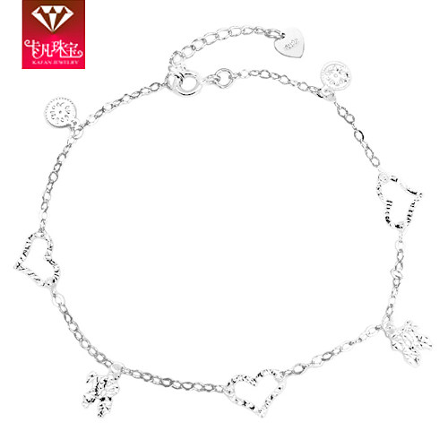 Specials best selling female Korean fashion Maude 925 sterling silver anklet heart allergy does not change color