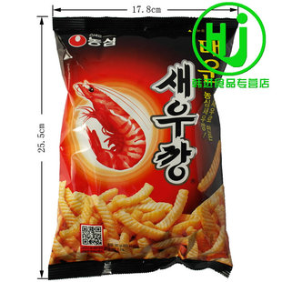  韩国食品 韩国原装进口 韩国膨化 虾条 农心辣味虾条 90g 超实惠