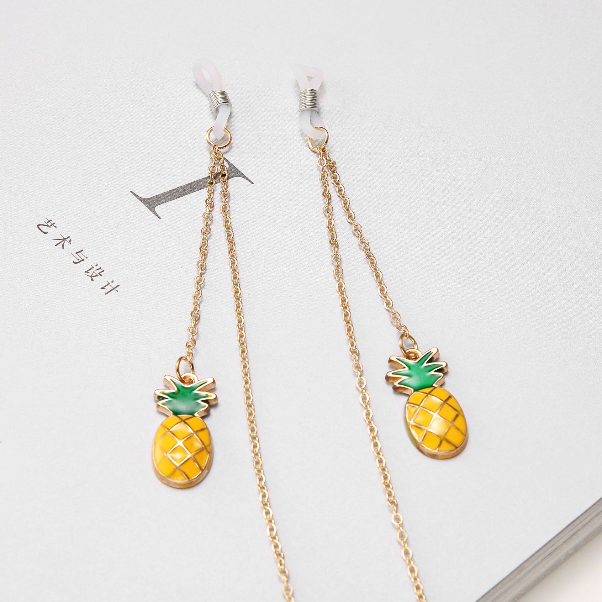 防滑 流行 金属眼镜绳 金色 水果菠萝 吊坠 眼镜链 时尚|ruв категории ZIPPO/швейцарский армейский нож/очки, очки - от Buy2taobao.com для оказания профессиональной услуги покупки агента Taobao