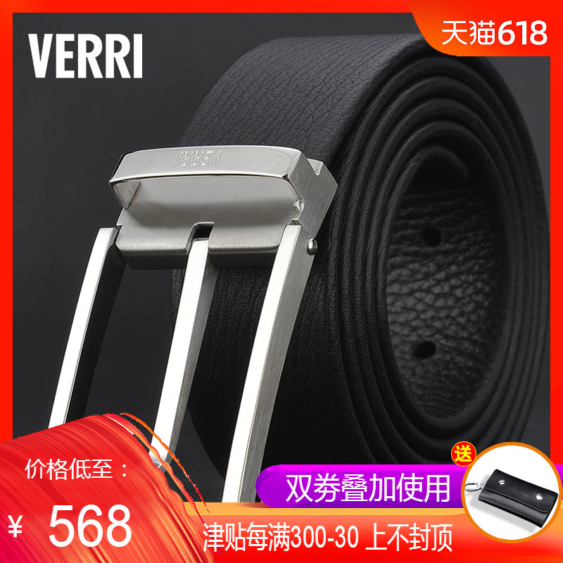 VERRI新款针扣真皮皮带男简约正品休闲裤带商务头层牛皮裤腰带男|msdalam kategori Aksesori/Belt kulit/Hat/Muffler, tali pinggang/tali pinggang kulit/pinggang - dari Buy2taobao.com untuk memberikan perkhidmatan ejen Taobao profesional membeli