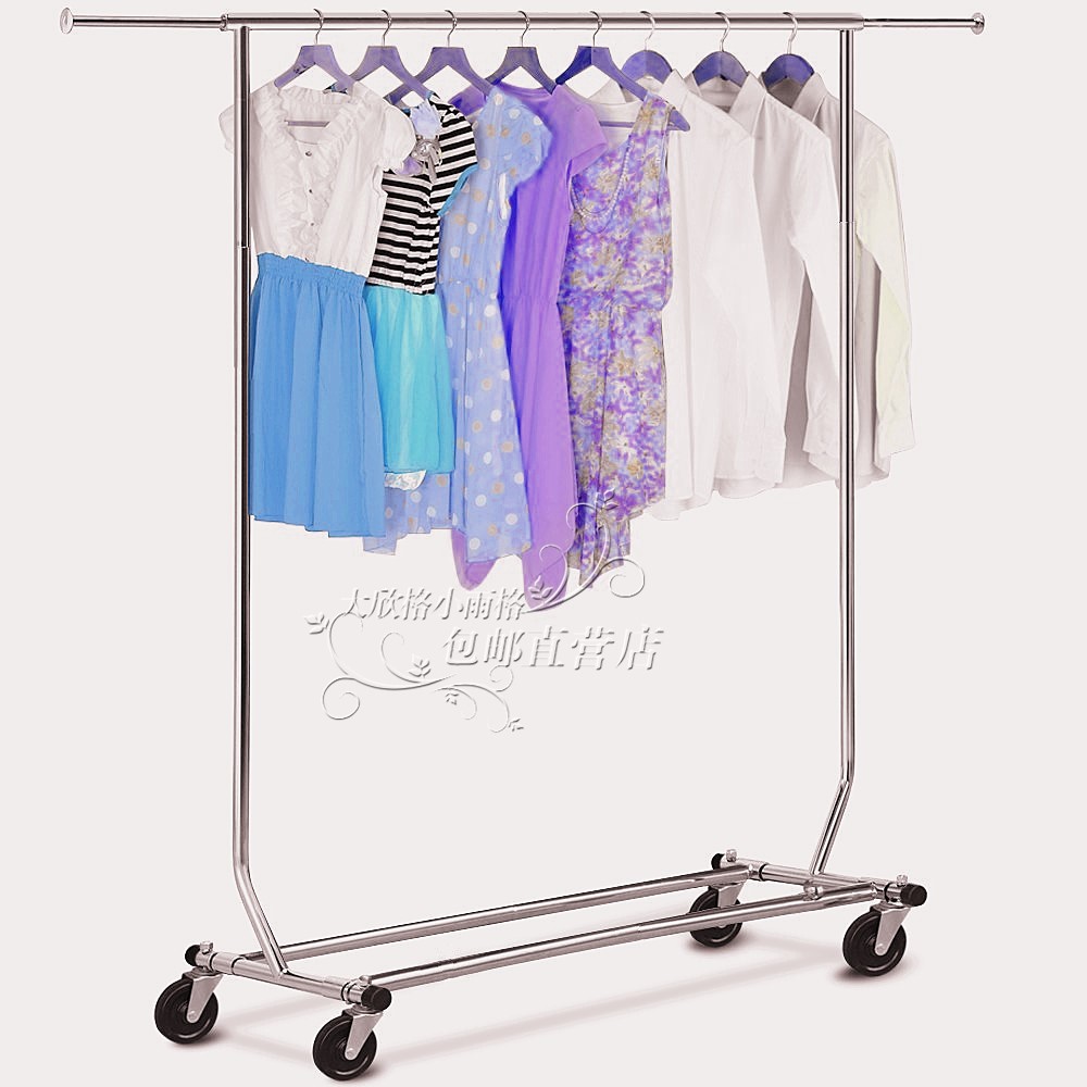 couture Horizontal bar Display rack Telescoping fold Longmen frame goods shelves wheel Filming Nakajima to ground Shelfin the Business/Office Furniture , Clothing store furniture , Clothing display category - from Buy2taobao.com to provide professional Taobao agent buy service