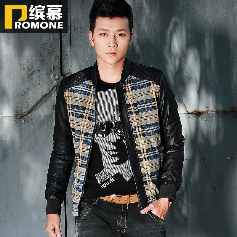<em>缤慕</em> 2013新品男装夹克 韩版修身春秋<em>外套潮流</em>