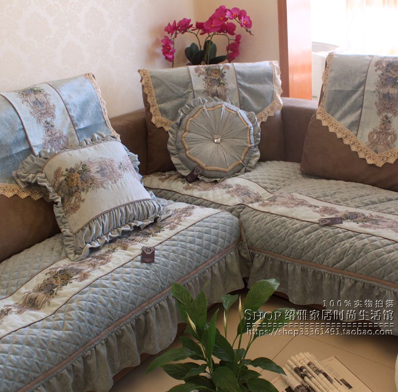Bend the moon Neuschwanstein Imported Chenille series Sofa cushion Sofa towel sofa Handrail Pillows Customizablein the Home Fabric , Cushion/Cushion/Sofa cushion , Sofa cushion category - from Buy2taobao.com to provide professional Taobao agent buy service