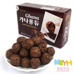  韩国乐天LOTTE 特浓巧克力麦脆球 巧克力泡芙球 40g(50) 进口零食