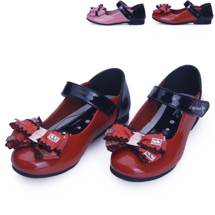  儿童品牌童鞋 女童中大童皮鞋 新款韩版PU皮魔术贴甜美可爱鞋