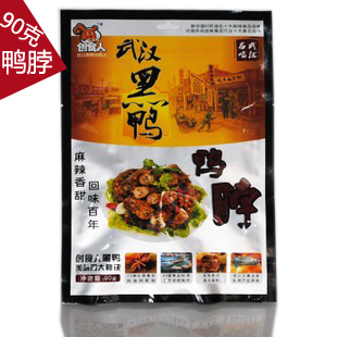  创食人 麻辣鸭脖 熟食小吃真空包鸭脖子 卤味零食湖北特产90g