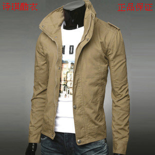  春季新款男装外套男士时尚立领休闲夹克 男 男款修身型薄夹克