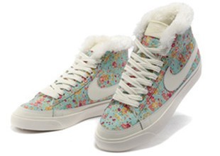  新款正品耐克板鞋 NIKE开拓者专柜冬季加绒高帮女鞋 休闲鞋