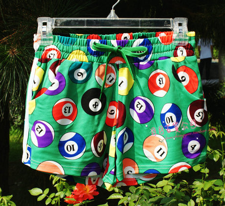 <em>女款短裤夏</em>潮人2014夏显瘦花朵糖果色台球图