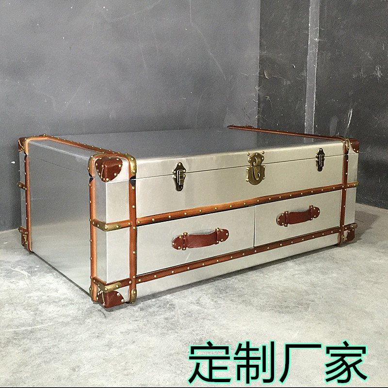 美式loft铝皮箱子茶几 创意行李箱工业风茶桌台 复古做旧家具个性在类目 住宅家具, 几类, 茶几中 - 来自Buy2taobao.com提供专业的淘宝代购服务