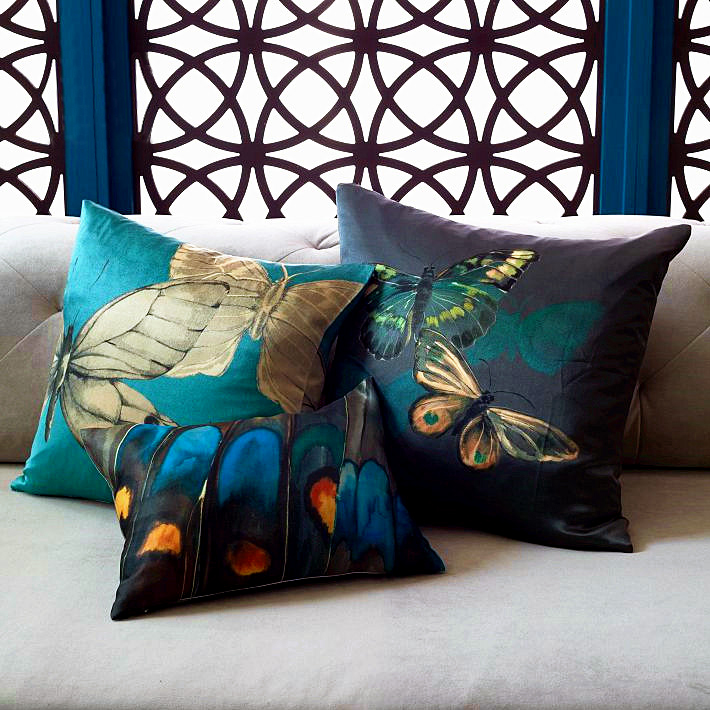 American style Real silk Pillows Satin furniture sofa Real silk pillow case Fabric 100% Silk leathers Shadow Butterflyin the Home Fabric , Pillow/Pillow category - from Buy2taobao.com to provide professional Taobao agent buy service