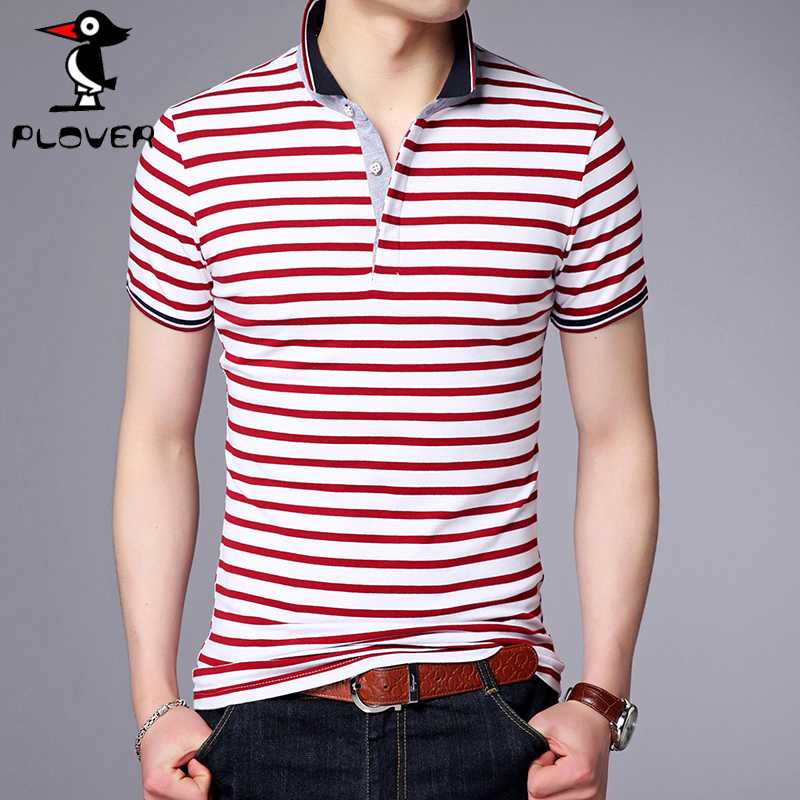Woodpecker summer T-shirt for men Lapel stripes polo Men's shirts 2019 new pattern T-shirt men's wear Summer wearin the Men's clothing, T-shirt category - from Buy2taobao.com to provide professional Taobao agent buy service