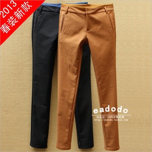  春装新款 修身包臀显瘦女款长裤正装裤西裤小脚裤 黑色卡其色