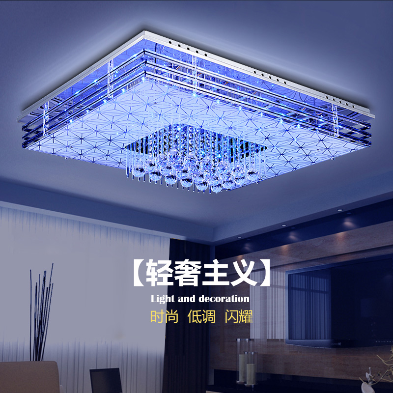 Living room lights Modern simplicity led Ceiling lamp rectangle Crystal lamp remote control atmosphere household bedroom lamps and lanterns Lightingin the Decoration main material , Lamps , Ceiling category - from Buy2taobao.com to provide professional Taobao agent buy service