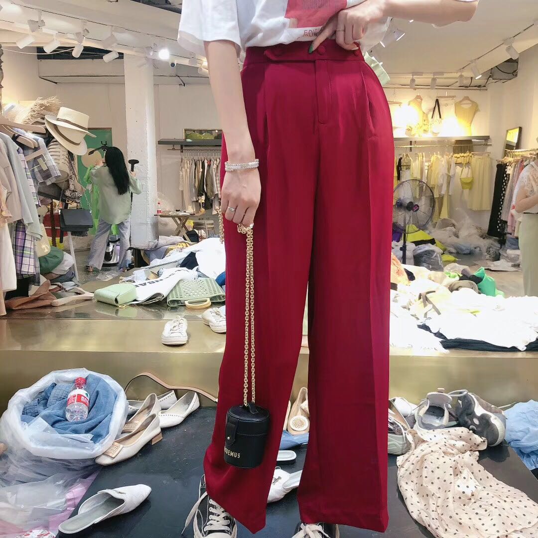 【小花夏季新款推荐165元】夏季百搭三扣阔腿裤bjn-509-KZK393在类目 女装/女士精品, 裤子, 休闲裤中 - 来自Buy2taobao.com提供专业的淘宝代购服务