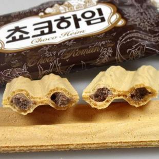  韩国进口CROWN可拉奥巧克力榛子瓦 蛋卷 饼干 津京5元运费