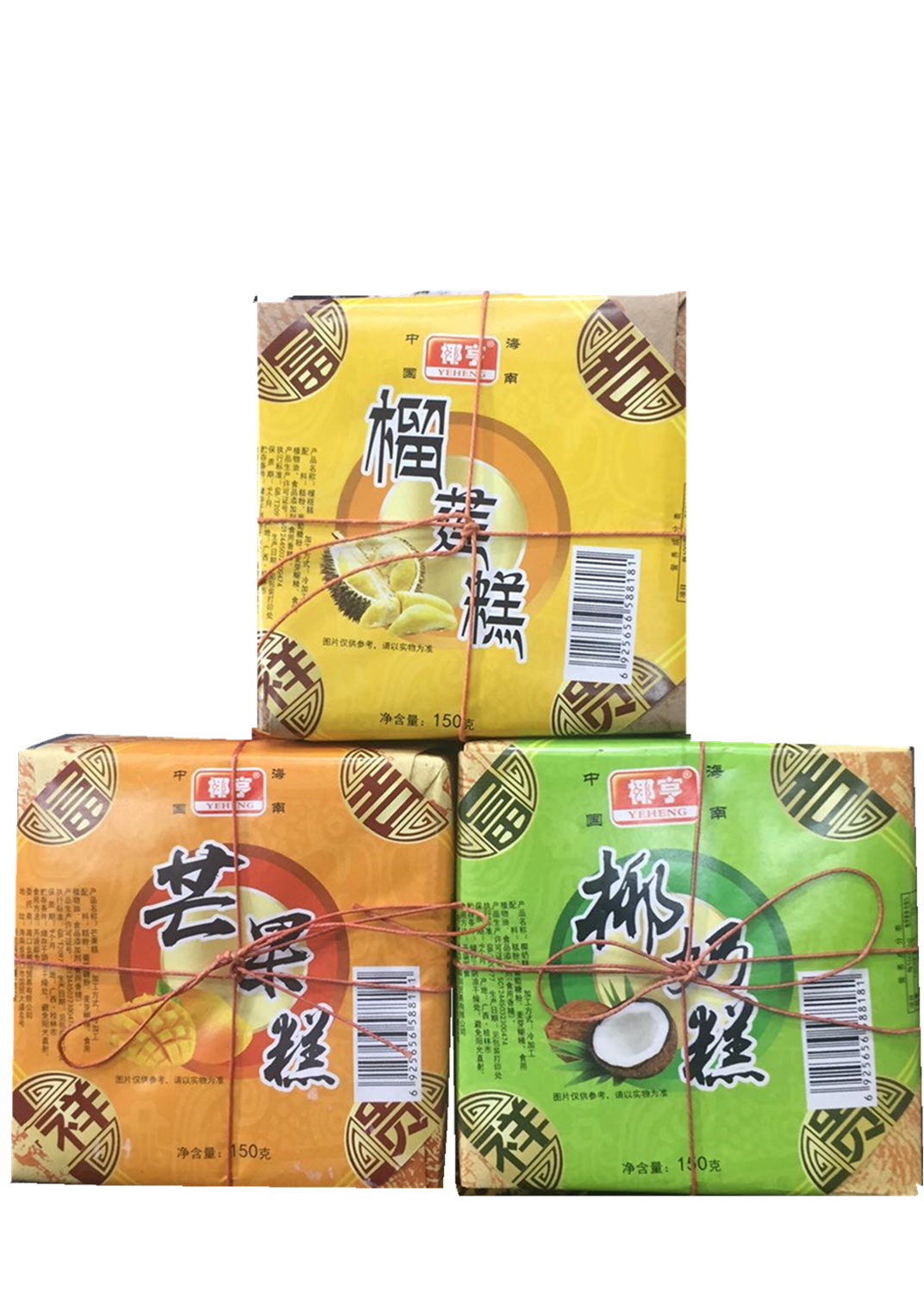 包邮 椰亨 椰奶糕 榴莲糕 芒果糕 150克 X3海南特产水果零食在类目 节庆用品/礼品, 糖盒/糖盒配件中 - 来自Buy2taobao.com提供专业的淘宝代购服务