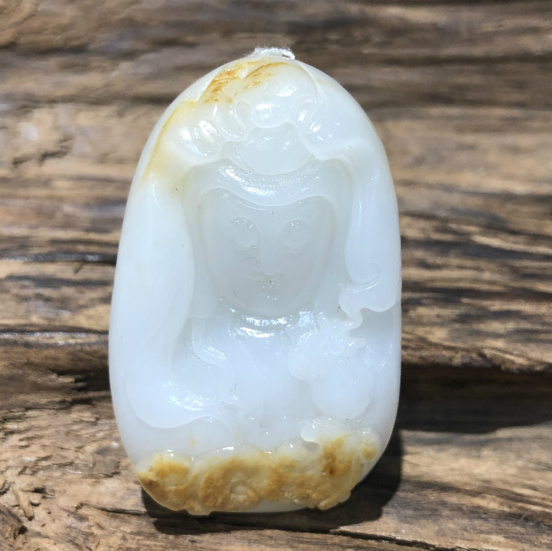 Guangxi Jade predestination chamber Tian Shan Flowing water a buddism godness guanyin genuine leather raw material Yellow Pendant Handle piece Material Exquisitein the Jewelry/Diamond/Jade/Gold , And nephrite , Bracelets category - from Buy2taobao.com to provide professional Taobao agent buy service